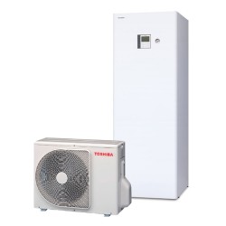 Термопомпа Toshiba ESTIA HWT-1101 R32 AIO (комплект с неръждаем бойлер 200л) - 13,24kw